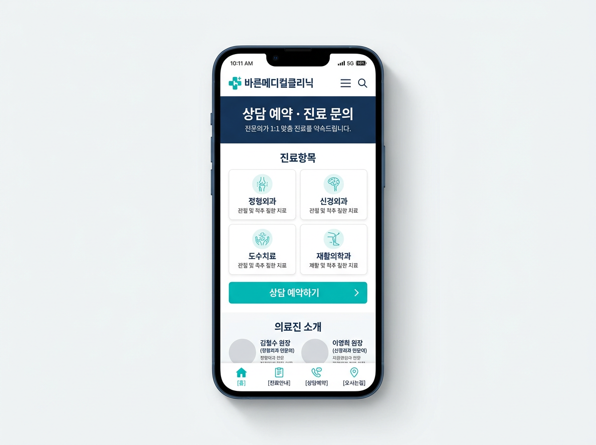병원 예약 랜딩 시안 A