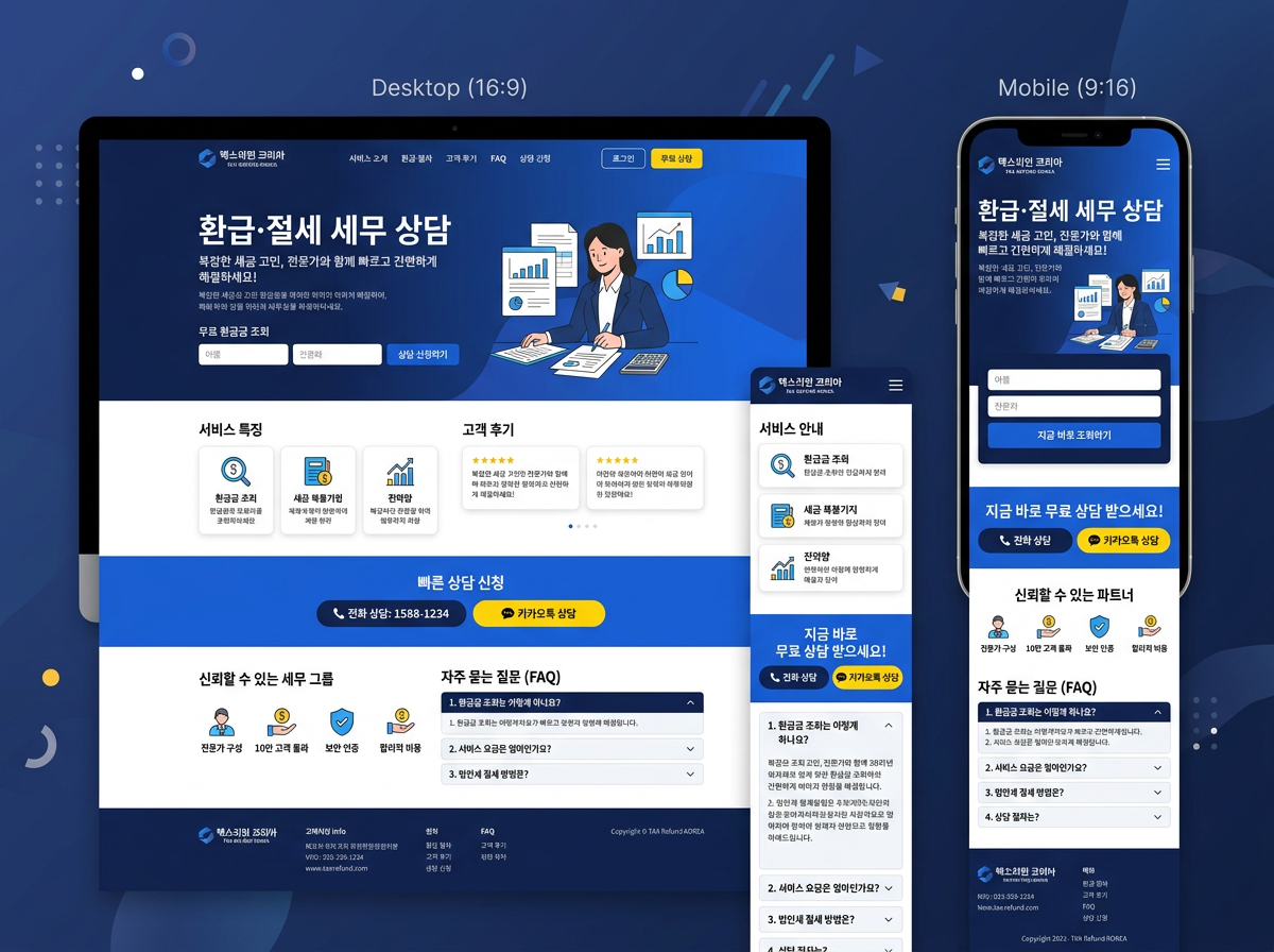 세무사 상담 랜딩 시안 B